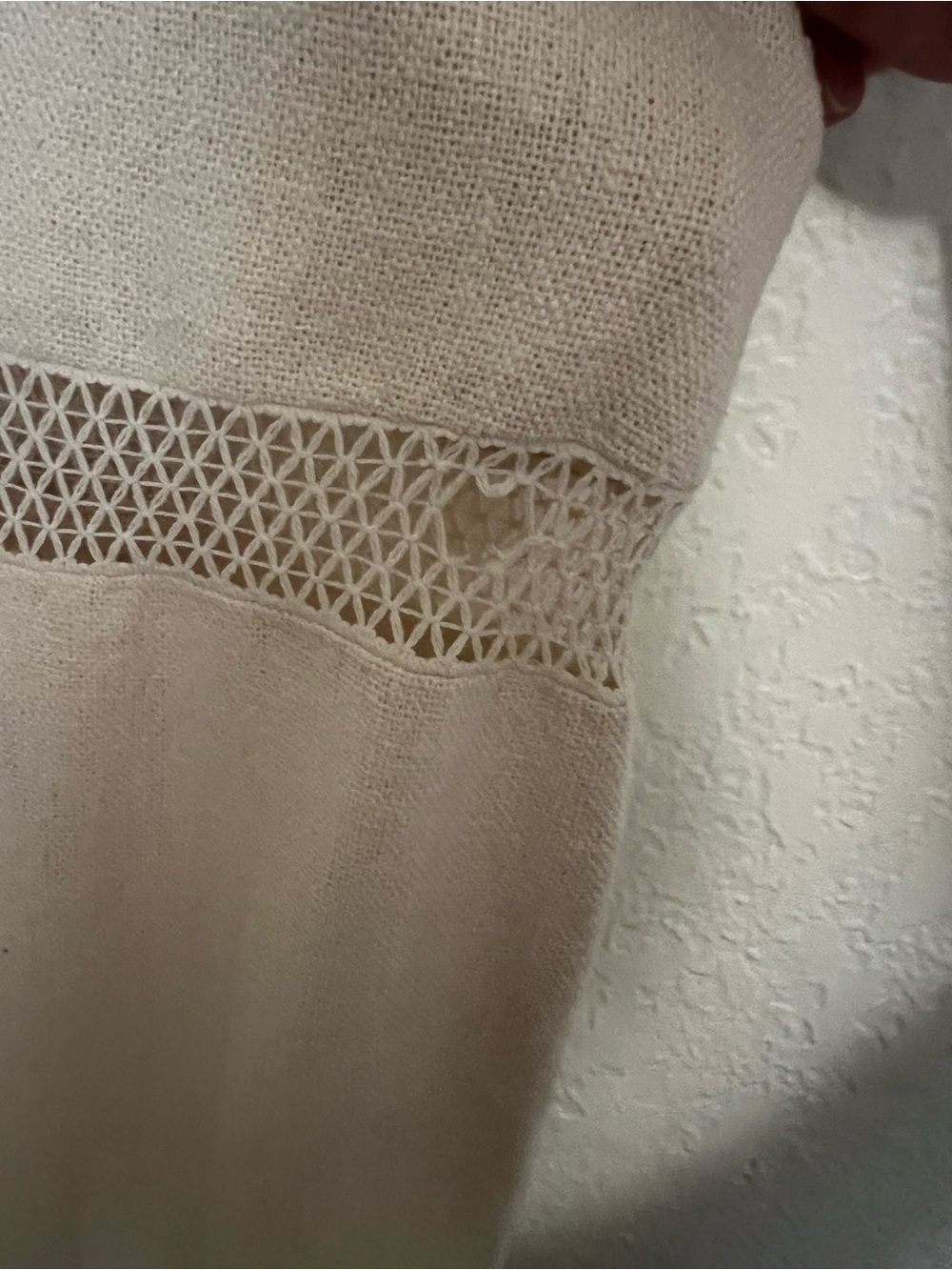 Doen 100% Silk Dress Medium Beige Linen - Picture 8 of 9